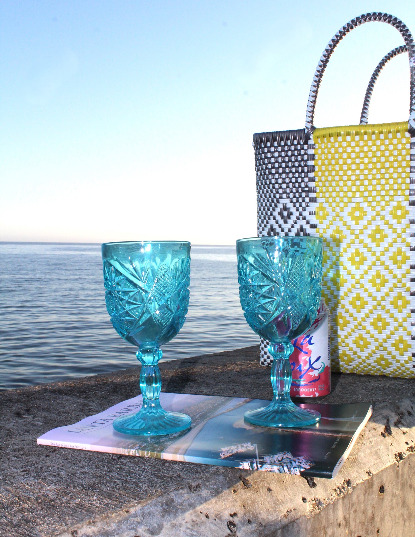 Limited Edition Crystal Blue Wine Glasses