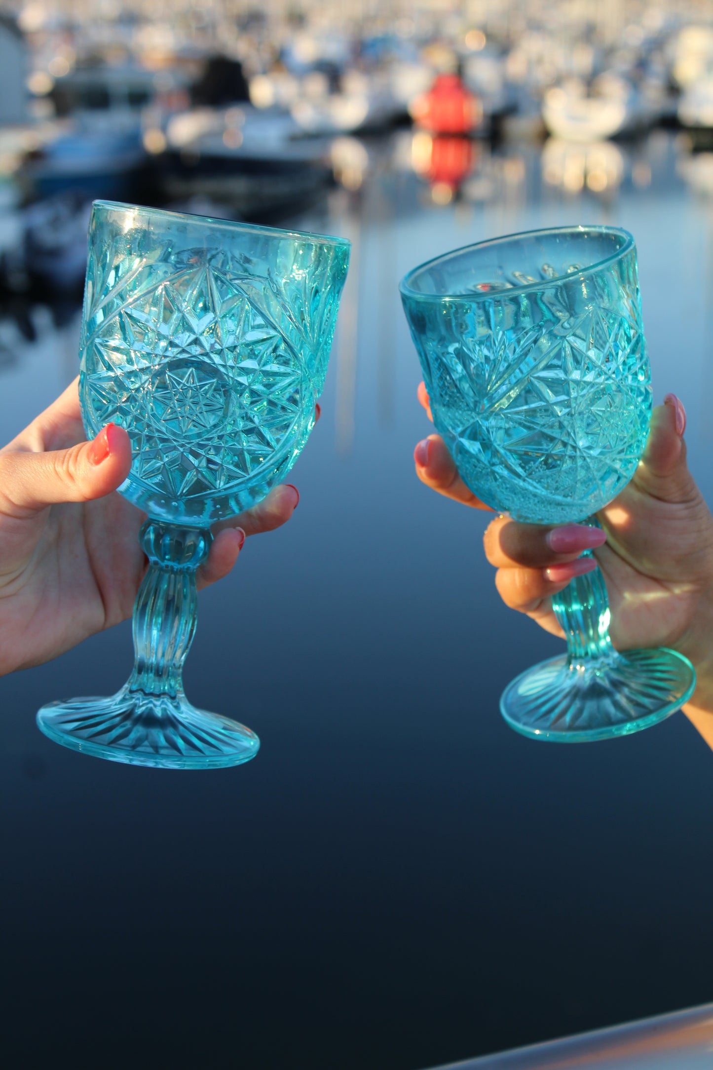 Limited Edition Crystal Blue Wine Glasses