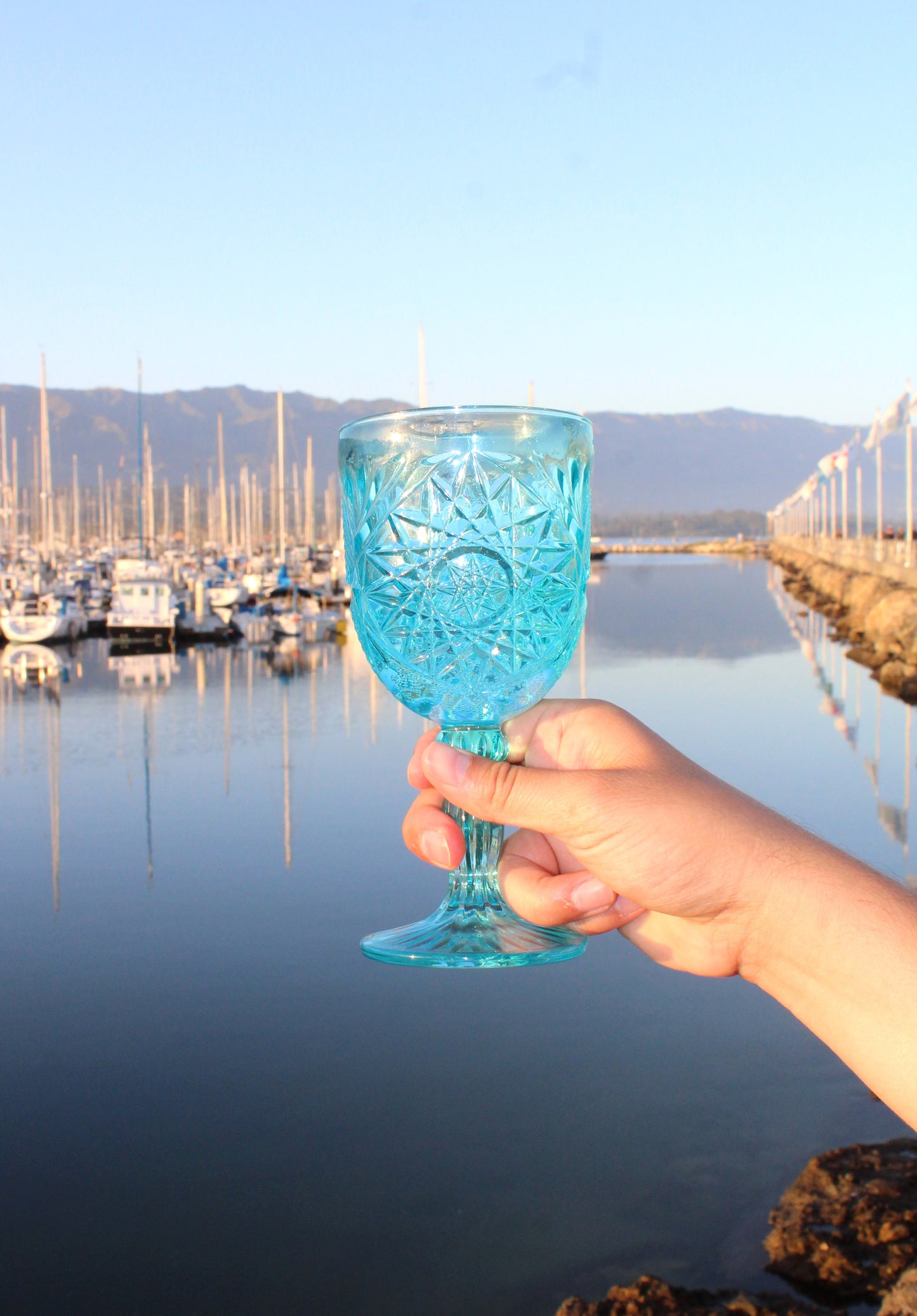 Limited Edition Crystal Blue Wine Glasses